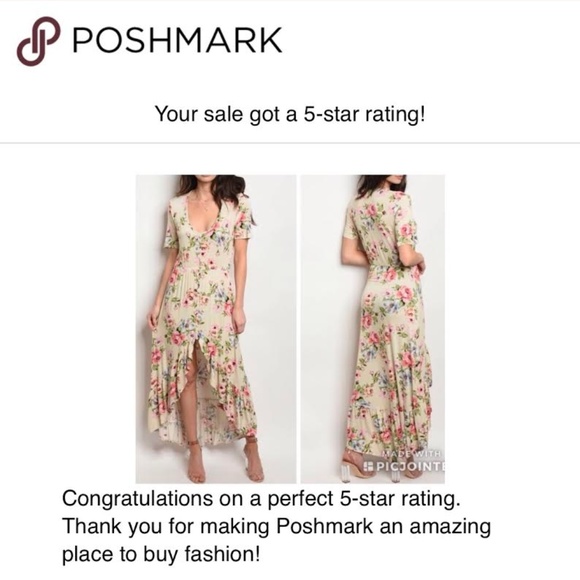 RESTOCKED! Floral high low maxi dress - Picture 4 of 7